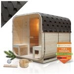 Artsauna Fasssauna Nolvik XXL - 6 Personen, mit 8 kW Ofen & Zubeh&ouml;r f&uuml;r Garten,