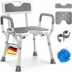 KESSER&reg; Duschhocker mit Lehne h&ouml;henverstellbar in 6 Stufen 38-54cm Badhocker