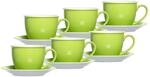 Ritzenhoff & Breker Milchkaffee Tassen mit Untertassen Doppio 350 ml 6er Set