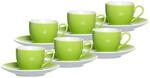 Ritzenhoff & Breker Espressotassen und -untertassen Doppio 80 ml 6er Set
