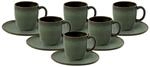 like. by Villeroy & Boch Kaffeetassen mit Untertassen Lave 190 ml 6er Set