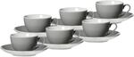 Ritzenhoff & Breker Kaffeetassen mit Untertassen Doppio 200 ml 6er Set