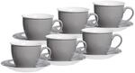 Ritzenhoff & Breker Milchkaffee Tassen mit Untertassen Doppio 350 ml 6er Set
