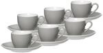 Ritzenhoff & Breker Espressotassen und -untertassen Doppio 80 ml 6er Set