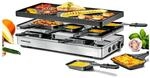 ROMMELSBACHER RCP 1800 Pizza Raclettegrill (1800 Watt, 8 Pf&auml;nnchen, Wendeplatte,
