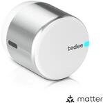 tedee Lock GO 2 Silber Aluminium + EU Adapter (Bluetooth, Matter over Thread)