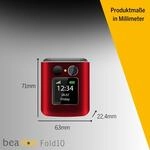 Beafon Fold 10 Rot 2G, kein Netzteil Handy (Seniorenhandy, Klapp)