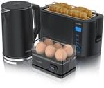 Arendo Fr&uuml;hst&uuml;cks-Set Wasserkocher 1,5l, 4-Scheiben Toaster, 6er Eierkocher,