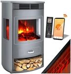 KESSER&reg; Prio Elektrokamin mit Heizung Heizl&uuml;fter Fernbedienung WiFi App...