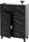 Kommode MCW-N86, Schrank Sideboard Anrichte, 3D-Wellen-Design Push-to-open T&uuml;ren