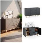 Vicco Sideboard Kommode Wohnwand Neptune Anthrazit Eiche Ablage T&uuml;re Schublade