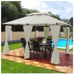 Swing&Harmonie Luxus LED - Pavillon 3x4m Minzo - inkl. Seitenw&auml;nde mit LED