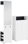 byLIVING Garderoben-Set LYON, Breite 110 cm, wei&szlig;/schwarz