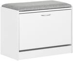 SoBuy Schuhbank mit 1 T&uuml;r Hellgrau 60x30x47cm Funktional