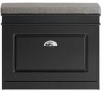 SoBuy Schuhbank mit 1 T&uuml;r Schwarz 61x24x51cm Funktional