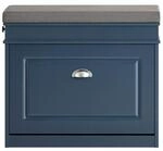 SoBuy Schuhbank mit 1 T&uuml;r Blau 60x24x52cm Funktional