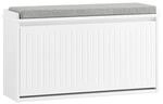 SoBuy Schuhbank mit 1 T&uuml;r Wei&szlig; 26,01x80,01x45,01cm Funktional
