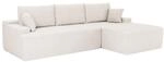Juskys Sofa Coredo Rechts - Ecksofa 3 Sitzer, Couch in L Form mit Ottomane - Cord in