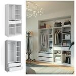 Vicco Kleiderschrank Elmo Wei&szlig; 100 x 200 cm Set mit 2 Teile