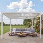 Alu Pergola MCW-L41, Lamellen-Pavillon Terrassen&uuml;berdachung, stabiles
