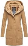 MARIKOO Damen Hochwertiger Wintermantel Mantel Trenchcoat Mit Kapuze Maikoo
