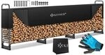 KESSER&reg; Kaminholzregal Metall Brennholzregal au&szlig;en Stahlrahmen + Abdeckung &
