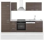 Vicco K&uuml;che 270 cm K&uuml;chenzeile K&uuml;chenblock Einbauk&uuml;che Edelgrau