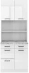 Vicco Buffetk&uuml;che K&uuml;chenzeile K&uuml;chenblock R-Line Wei&szlig; Hochglanz modern 80 cm