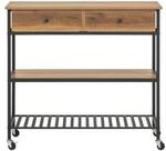 SoBuy K&uuml;cheninsel mit 1 Schublade Dunkelbraun 100x45x92,5cm Industriell