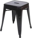 Hocker MCW-A73, Metallhocker Sitzhocker, Metall Industriedesign stapelbar ~ schwarz