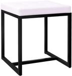 CLP Sitzhocker Barci I Moderner Hocker Hochwertiger Polsterhocker mit schwarz