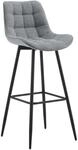 CLP Barhocker Dartford I Gepolsterter Barstuhl I Tresenhocker mit Metall-Gestell und