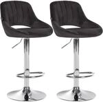 CLP Barhocker 2er Set h&ouml;henverstellbar mit Lehne Milet, Barst&uuml;hle gepolstert