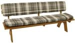 DEGAMO Auflagenset SEATTLE f&uuml;r Bank 4-sitzer 195cm, grau/beige kariert, 2-teilig