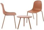 CLP 2er Sitzgruppe Mindin I Garten-Set 2x Stuhl stapelbar und 1x Tisch I Outdoor-Set