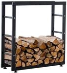 TPFLiving Kaminholzst&auml;nder Kerry-II 25x40x100 Schwarz