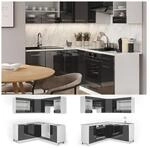 Vicco Eckk&uuml;che FAME-LINE K&uuml;chenzeile K&uuml;che 190cm Anthrazit Hochglanz