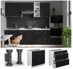 Vicco Schubladenunterschrank Fame-Line Wei&szlig; Schwarz gestreift 80 cm mit