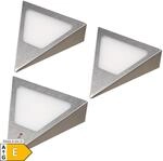 3er Set Dreiecksunterbauleuchte mit integriertem Sensor warmweiss