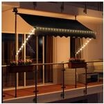 Swing&Harmonie LED - Markise mit Kurbel Klemmmarkise Balkonmarkise mit...