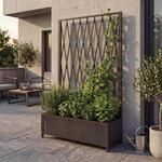 Rankgitter MCW-G21, Scherengitter Rankhilfe Blumenkasten Pflanzk&uuml;bel, Alu+Stahl