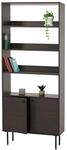 B&uuml;cherregal MCW-N78, B&uuml;cherschrank Hochschrank, skandinavischer Stil Metall Holz