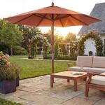 Gastronomie Holz-Sonnenschirm MCW-C57b, Gartenschirm, Polyester/Holz 14kg, rund &Oslash;3m