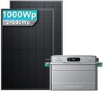 Solarmars&reg; 1000W Balkonkraftwerk mit Speicher,Zendure SolarFlow 800 Plus - Ohne