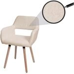 Esszimmerstuhl MCW-A50 II, Stuhl K&uuml;chenstuhl Polsterstuhl, Holz Stoff/Textil Boucl&eacute;
