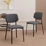 Ravino Designerstuhl A21, Esszimmerstuhl mit Stoff Bezug und Dicker Polsterung, 4er