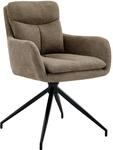CLP Esszimmerstuhl drehbar Somers Stoff, 180&deg; schwenkbarer Sessel mit Armlehne und