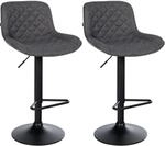 CLP Barhocker 2er Set, Barstuhl Kasson h&ouml;henverstellbar und drehbar mit