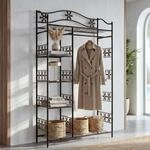 Metall-Garderobe Bern, Garderobenst&auml;nder Kleiderschrank Metallregal...