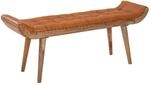 Sitzbank FineBuy Flurbank Chesterfield Echtleder Polsterbank 125x50x38 cm Bank
